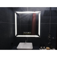 Зеркало в ванную комнату с подсветкой Диаманте 85х85 cм
